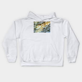 Abstract view of white and grey rocks Kids Hoodie